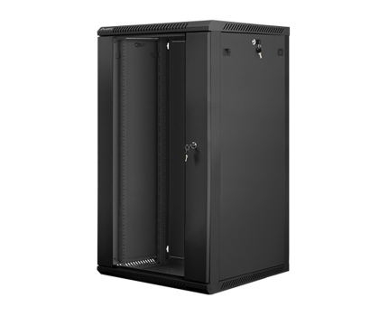 Szafa RACK LANBERG Szafa instalacyjna wisząca 19'' 22U 600X600mm czarna (drzwi szklane) WF01-6622-10B